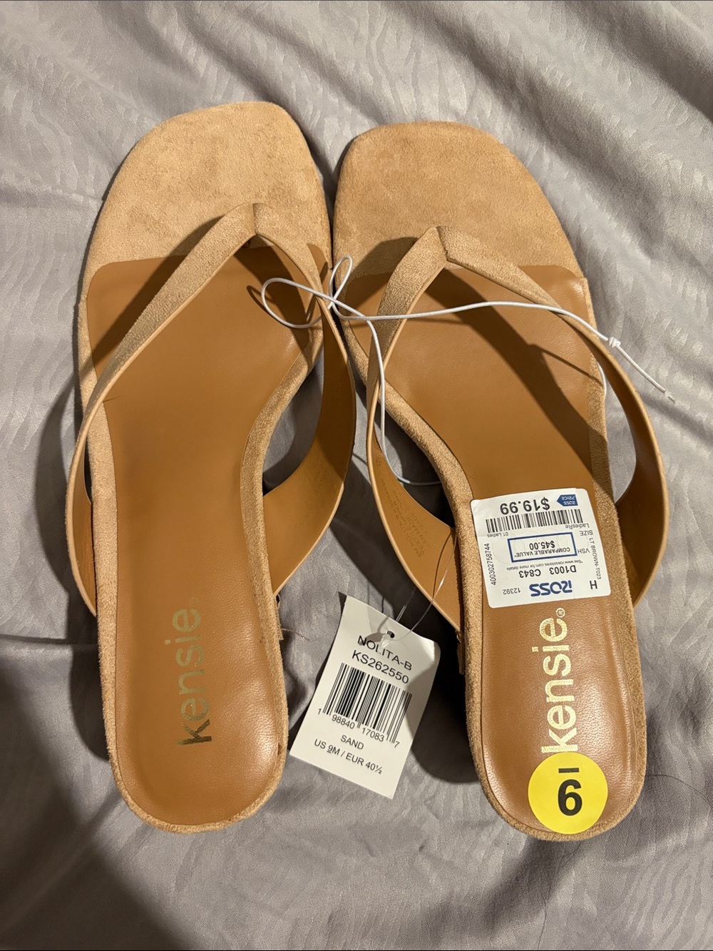 Kensie Sand Suede Sandals - Sand/Tan